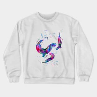 Babies otter and mom Crewneck Sweatshirt